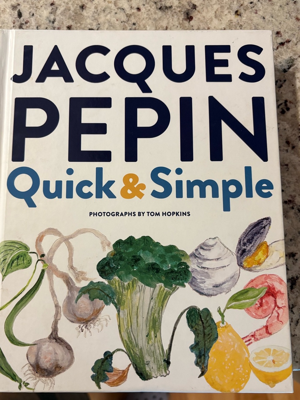 Jacques Pepin Quick & Simple Cookbook - White & Blue Cover